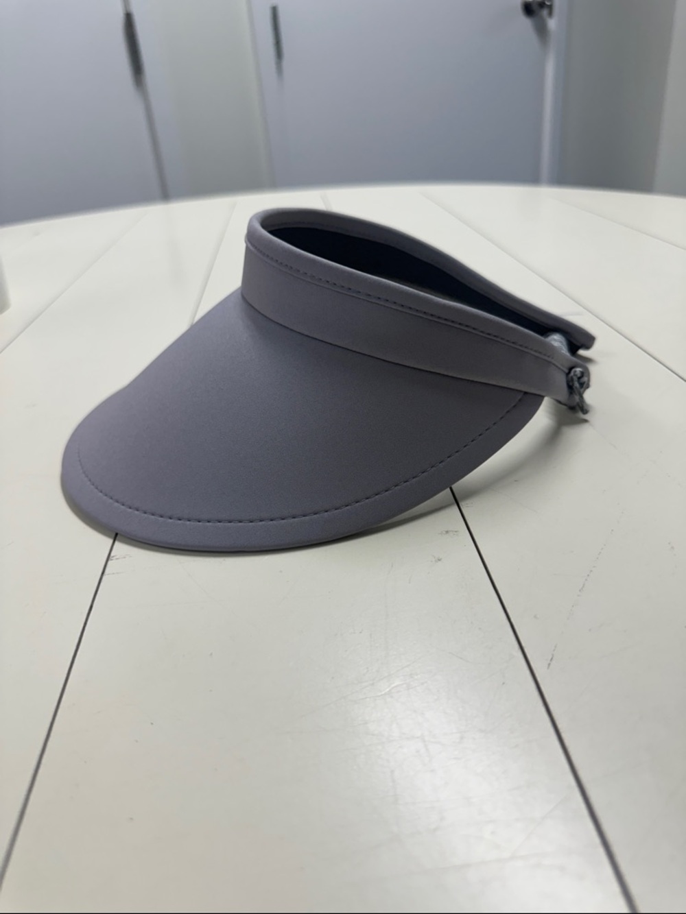 Light Gray Women's Visor Hat - Adjustable Sun Visor